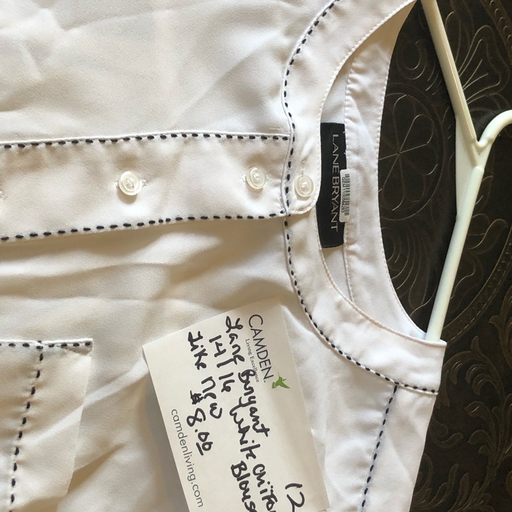 Lane Bryant long sleeve white blouse